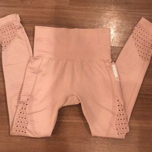 Small tan gymshark seamless leggings